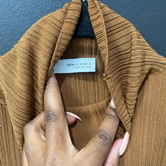 Zara Brown knit midi skirt set - Picture 3 of 5